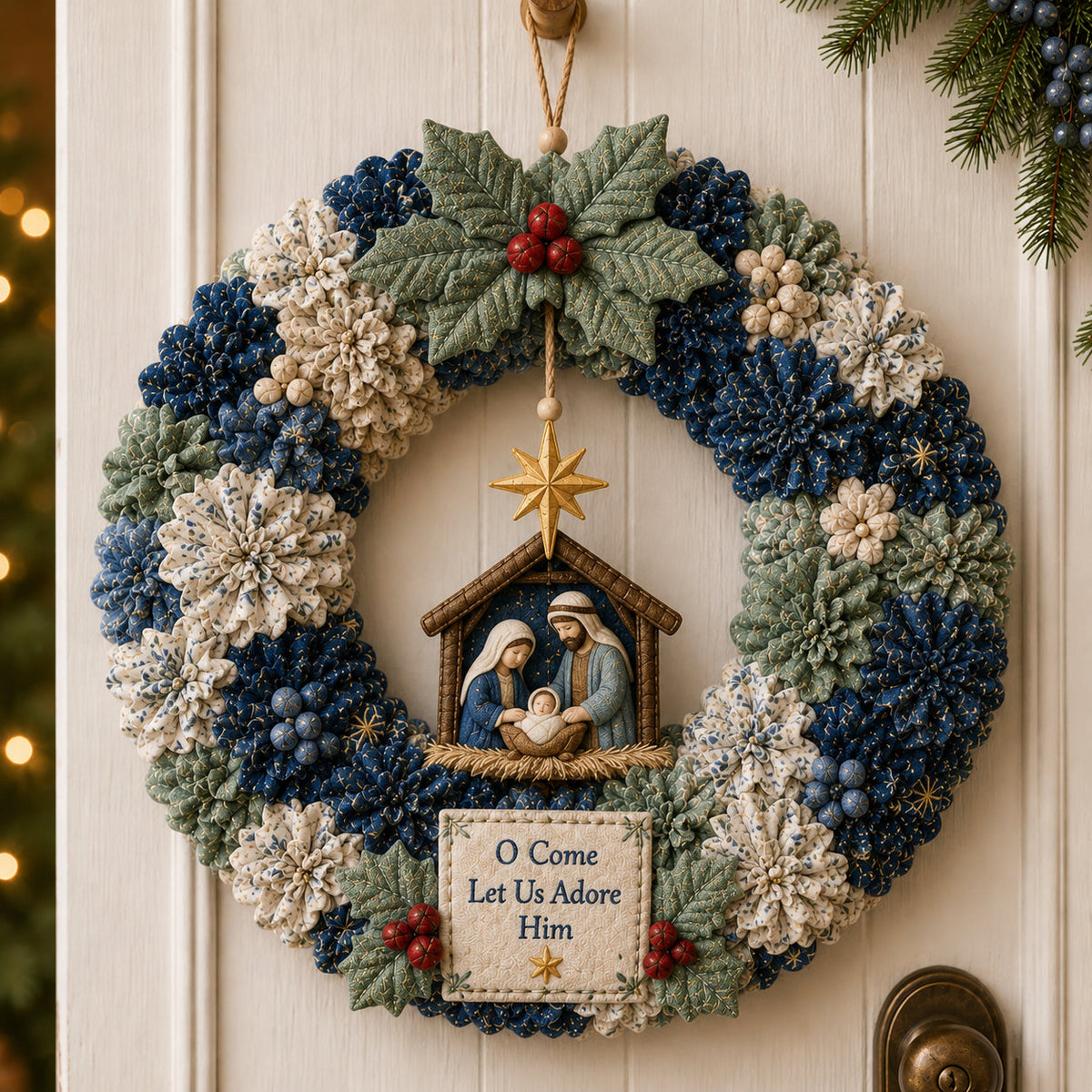 🔥Last Day 49% OFF🎄 3D Fabric Poke Wreath DIY Kit