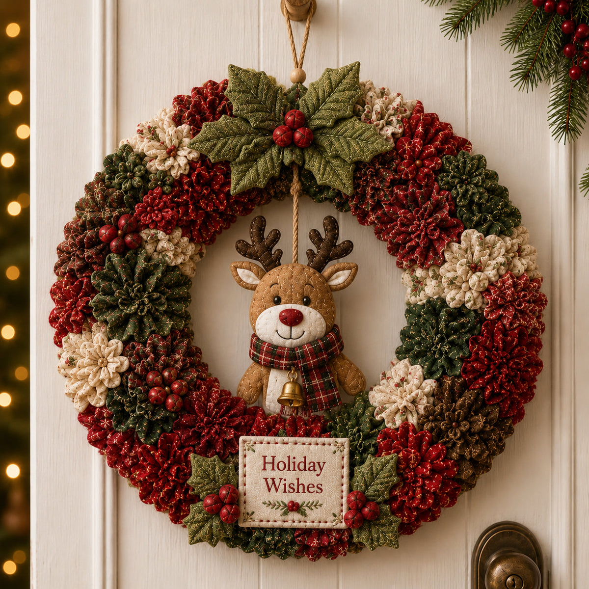 🔥Last Day 49% OFF🎄 3D Fabric Poke Wreath DIY Kit