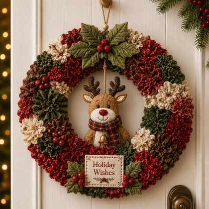 🔥Last Day 49% OFF🎄 3D Fabric Poke Wreath DIY Kit