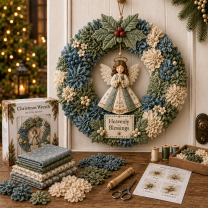 🔥Last Day 49% OFF🎄 3D Fabric Poke Wreath DIY Kit