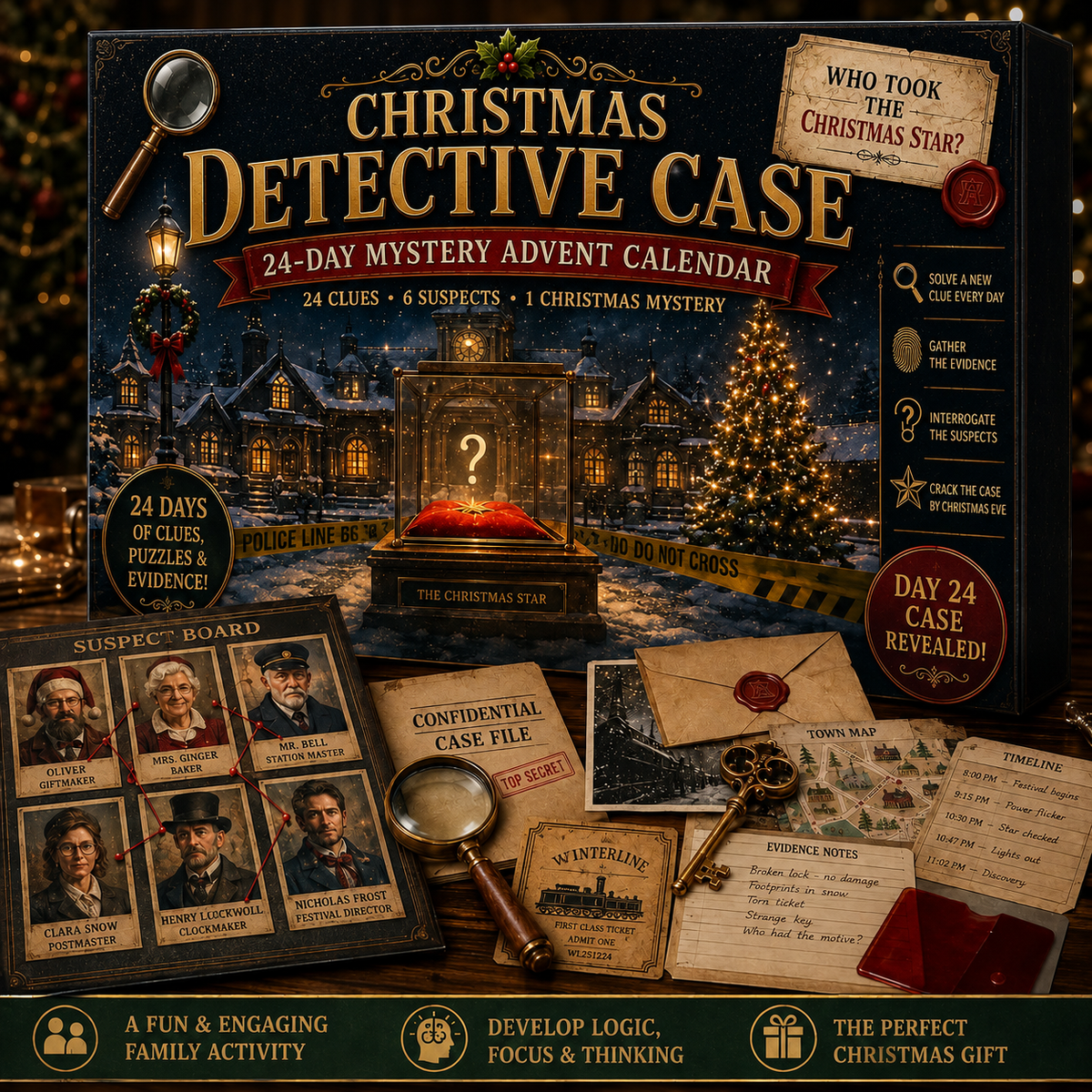 ⏳ Last Day 49% OFF – 🎁✨24-Day Mystery Adventure Advent Calendar Collection