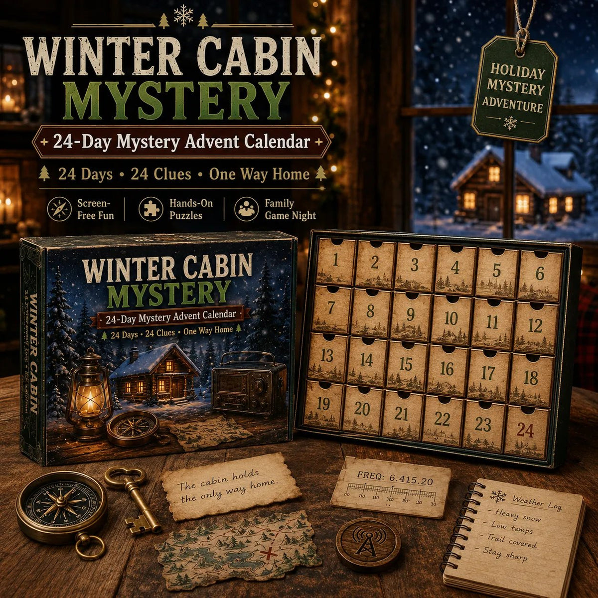 ⏳ Last Day 49% OFF – 🎁✨24-Day Mystery Adventure Advent Calendar Collection