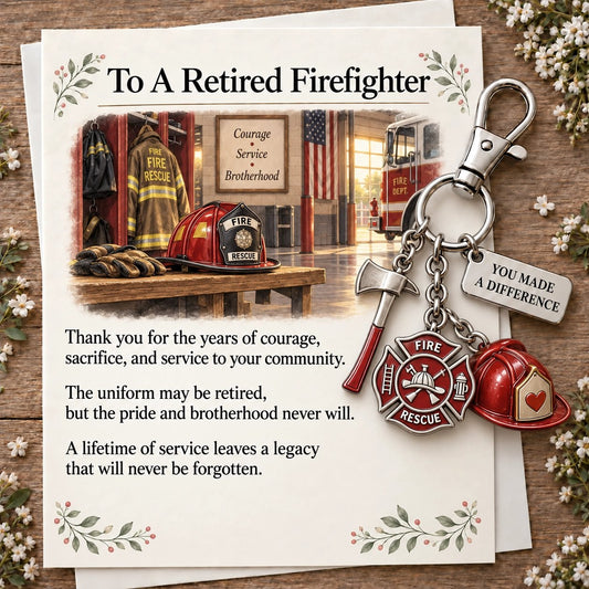 ✨ The "You Make a Difference" Retirement Appreciation Gift Set – Keychain & Greeting Card ✨